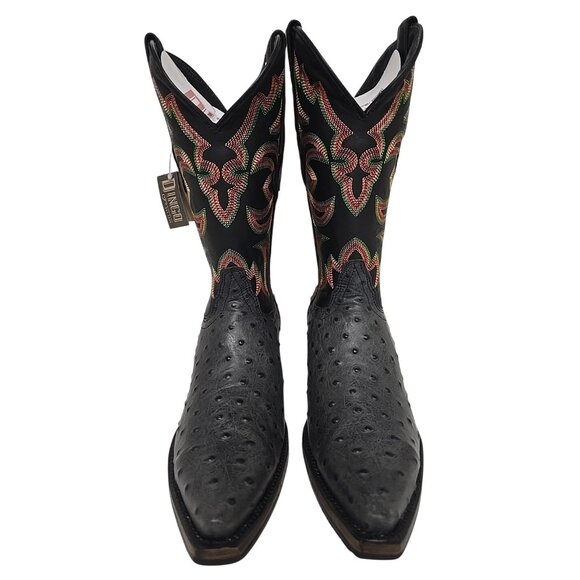 Dingo Men's DI 115 Outlaw Embroidered Ostrich Print Western Boot Black 9.5D - Picture 5 of 6